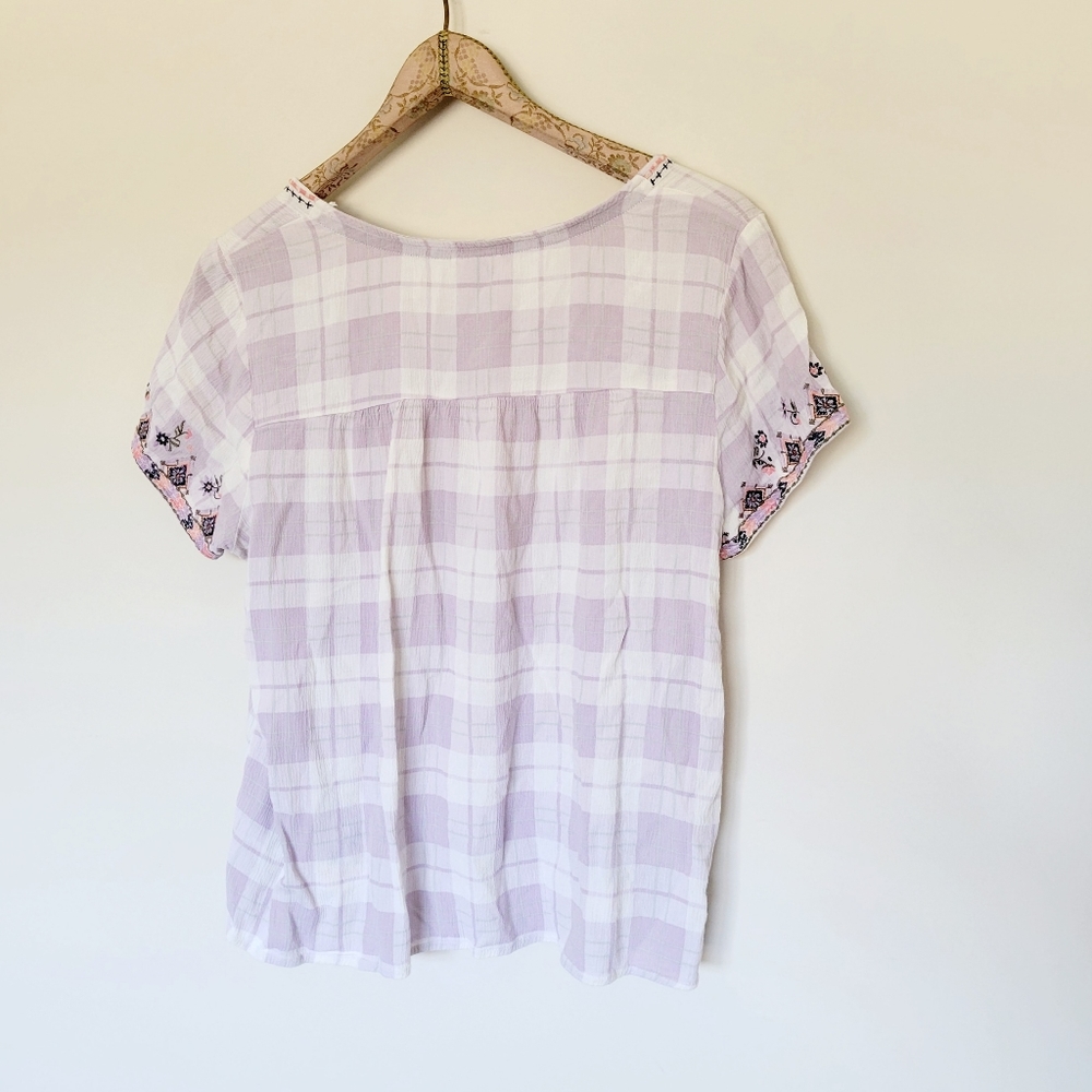 Knox Rose Square Neck Embroidered Boho Top - Picture 3 of 5